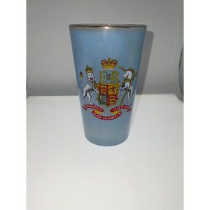 Queen Elizabeth II Coronation 1953 Blue tumblers, Southamton wording crest